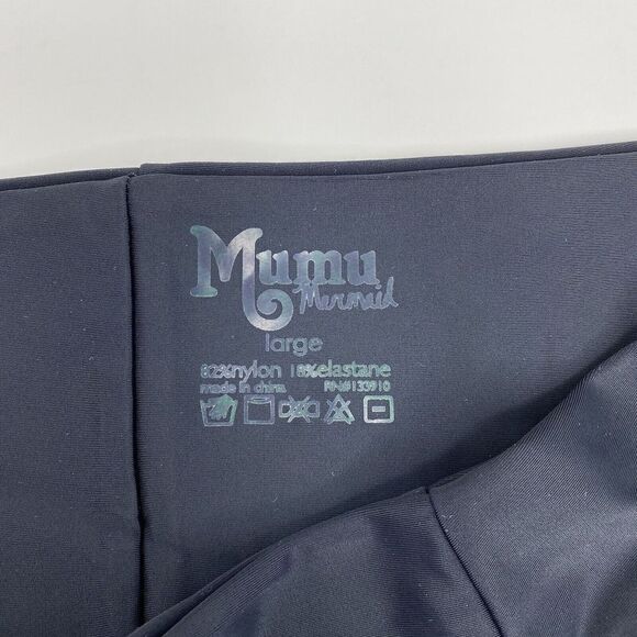 Show Me Your Mumu Mermaid Solid Black Hipster Bikini Bottom NWOT Womens Large L - Picture 7 of 8